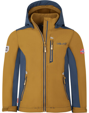 Trollkids Softshell-Jacke BALESTRAND - Bronze/Stormy Blue
