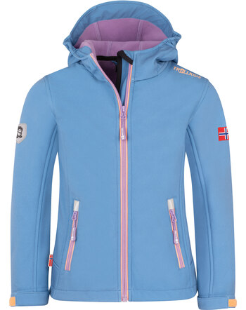 Trollkids Softshelljacke 'Trollfjord' - Cornflower/Violet Sorbet