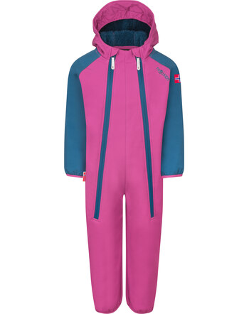 Trollkids Softshell-Overall 'Kids Nordkapp Overall' - Bright Berry/Madeira Blue
