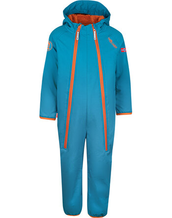 Trollkids Softshell-Overall KIDS NORDKAPP - Deep Lagoon/Cinnamon