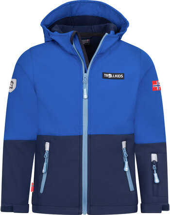 Trollkids Softshelljacke 'Kids Skjorta' - Royal Blue/Navy