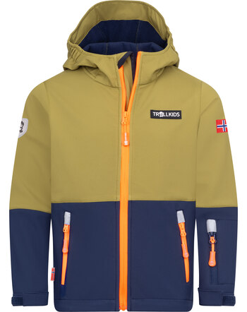 Trollkids Softshelljacke 'Kids Skjorta' - Spruce Green/Navy