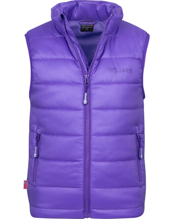 Trollkids Stepp-Weste 'Trondheim' mit Stehkragen - Wisteria Purple