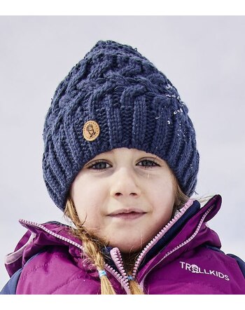 Trollkids Strick-Mütze GIRLS RAULAND CAP - Navy