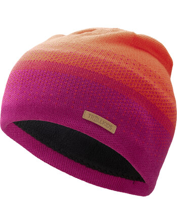 Trollkids Strick-Mütze KIDS MERINO CAP - Dark Pink/Coral Pink