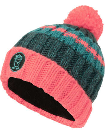 Trollkids Strick-Mütze KIDS TROLL BOBBLE CAP - Coral Pink/Midnight Petrol/Dusty Teal