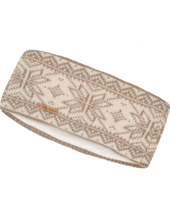 Trollkids Strick-Stirnband mit Norwegermuster GIRLS RAULAND - Ivory