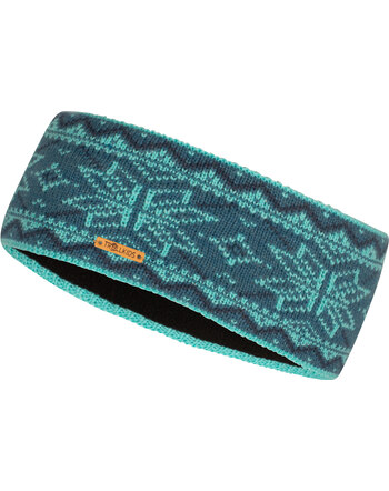 Trollkids Strick-Stirnband mit Norwegermuster GIRLS RAULAND - Dark Marine/Mystic Blue/Arctic Blue