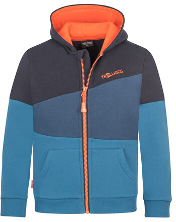 Trollkids Sweatjacke ALESUND SWEATER - Nordic Blue/Mystic Blue/Black
