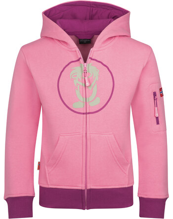 Trollkids Sweatjacke 'Kids Sortland' - Candy Pink/Fresh Berry
