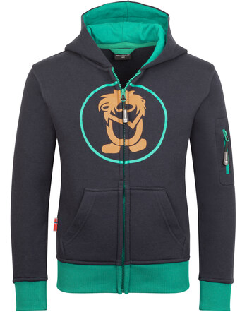 Trollkids Sweatjacke mit Kapuze aus Baumwolle SORTLAND - Black/Dark Cyan/Bronze