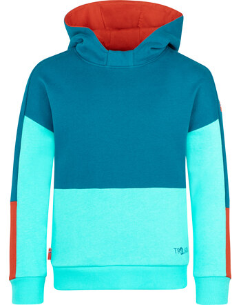 Trollkids Sweatpullover/Hoodie 'Rondane' aus 100 % Baumwolle - Summernight Blue/Mystic Blue