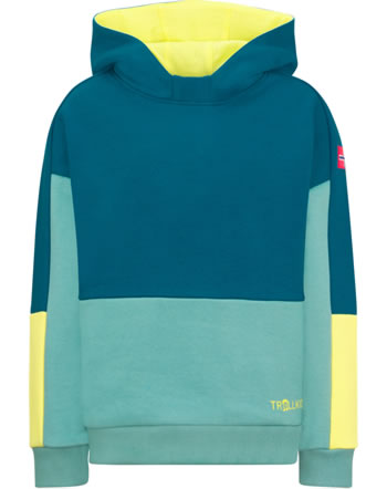 Trollkids Hooded sweater KIDS RONDANE SWEATER blue/dusky turquoise