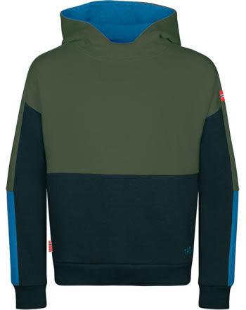 Trollkids Hooded sweater KIDS RONDANE SWEATER ivy/navy/elec. blue
