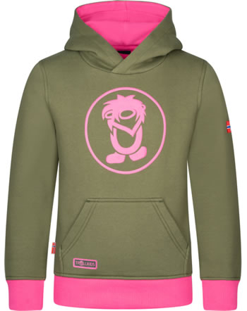 Trollkids Sweatpullover m. Kapuze KIDS TROLL SWEATER dusky olive/magenta