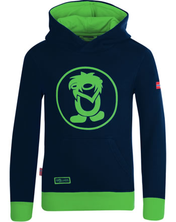 Trollkids Sweatpullover m. Kapuze KIDS TROLL SWEATER navy/bright green