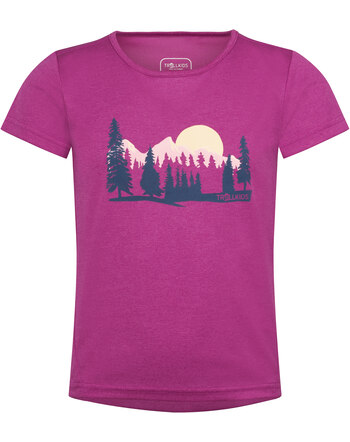 Trollkids T-Shirt 'Girls Gudvangen Shirt' mit LSF 30+ - Fresh Berry
