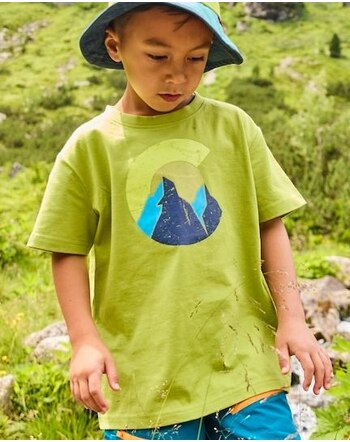 Trollkids T-Shirt 'Halsafjord' aus 100% Bio-Baumwolle mit UV 30+ - Kiwi