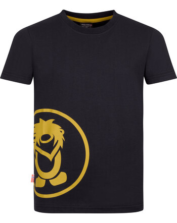Trollkids T-Shirt 'Kroksand' aus 100 % Bio-Baumwolle mit LSF 30+ - Black/Mustard