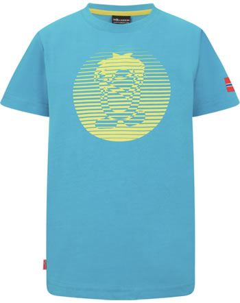 Trollkids T-Shirt 'Troll T Pro' aus 100 % Bio-Baumwolle mit UPF 30+ - Vivid Blue/Green Lizard