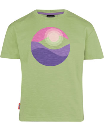 Trollkids T-shirt à manches courtes UV 30+ GIRLS HALSAFJORD T pistachio green