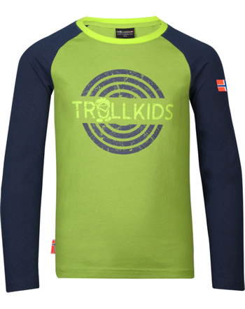 Trollkids T-Shirt Langarm KIDS PREIKESTOLEN kiwi/mystic blue