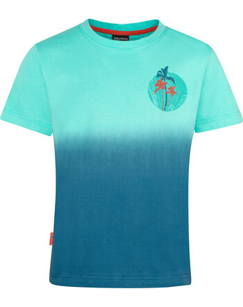 Trollkids T-Shirt 'Yttersand Beach' aus 100 % Baumwolle - Summernight Blue/Blue Coral
