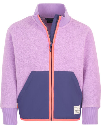 Trollkids Teddy-Jacke mit Stehkragen GIRLS VEGA - Light Violet/Deep Violet/Coral Pink
