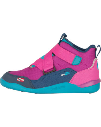 Trollkids Trekkingschuhe 'Nordfjord Barefoot Hiker' - Berry/Magenta/Turquoise