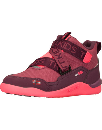 Trollkids Winter-Trekkingschuhe 'Nordfjord Barefoot Hiker' - Frozen Berry/Deep Ruby/Pink Salmon