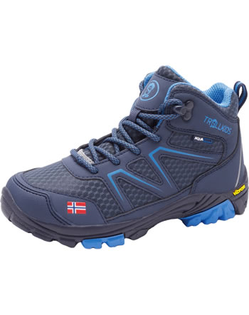 Trollkids Hiking Shoes KIDS SKARVAN HIKER MID navy/medium blue 474-117