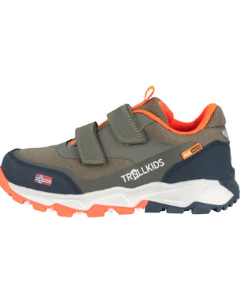 Trollkids Hiking Shoes PREIKESTOLEN HIKER mocca/orange/navy