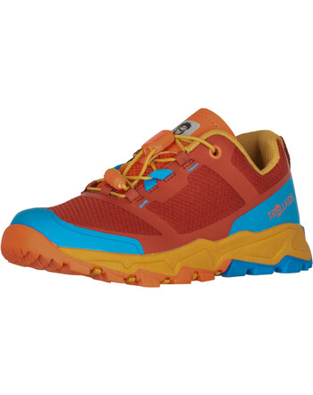 Trollkids Wanderschuhe 'Sandejord Hiker' - Red Clay/ Dynamic Blue/ Mustard