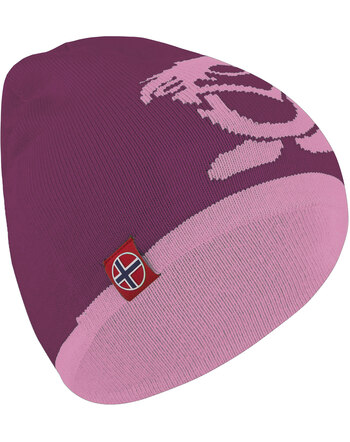 Trollkids Wende-Strickmütze KIDS TROLL BEANIE - Plum/Mauve