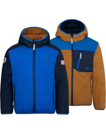 Trollkids Reversible jacket KIDS SANDVIKA caramel/electric blue/navy