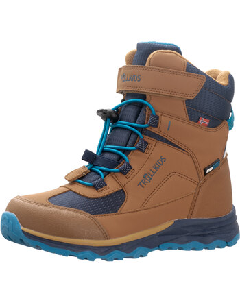Trollkids Winter-Boots KIDS HAFJELL - Almond/Mystic Blue