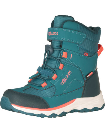 Trollkids Winter-Boots KIDS HAFJELL - Dusty Teal/Coral Pink/Midnight Petrol