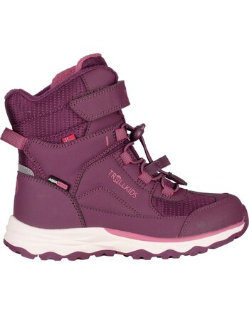 Trollkids Winter-Boots 'Kids Hafjell' mit Fleece-Futter - Frozen Berry/Deep Ruby /Pink Salmon