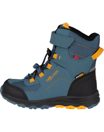Trollkids Winter Boots KIDS HAFJELL steel blue/mango/black