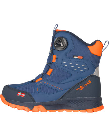 Trollkids Winter-Boots KIDS KIRKENES - Nordic Blue/Mystic Blue/Flame Orange