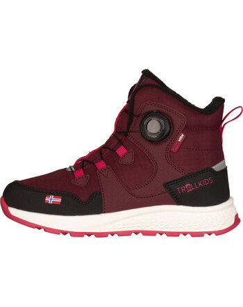 Trollkids Winter-Boots Mid Cut KIDS BERGEN - Redwood/Magenta