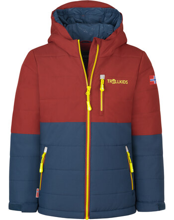 Trollkids Winter-Jacke Ski-Jacke KIDS HEMSEDAL XT - Carmin Red/Myst. Blue/Green