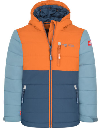 Trollkids Winter-Jacke Ski-Jacke KIDS HEMSEDAL XT - Cinnamon/Mystic Blue/Steel Blue