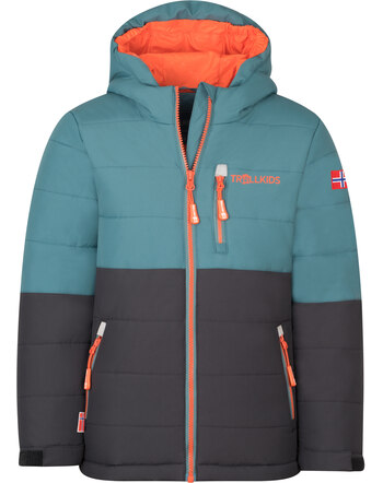 Trollkids Winter-Jacke Ski-Jacke KIDS HEMSEDAL XT - Stormy Blue/Black/Flame Orange