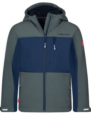 Trollkids Winter-Softshelljacket BERGSFJORD - Ivy/Navy