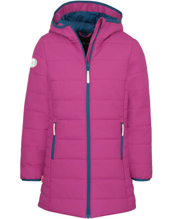 Trollkids Winter-/Steppmantel GIRLS STAVANGER - Bright Berry/Madeira Blue