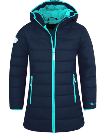 Trollkids Winter-/Steppmantel GIRLS STAVANGER - Navy/Mint