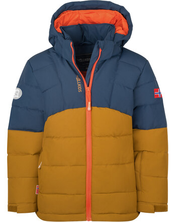 Trollkids Winterjacke KIDS GRYLLEFJORD - Bronze/Mystic Blue/Flame Orange
