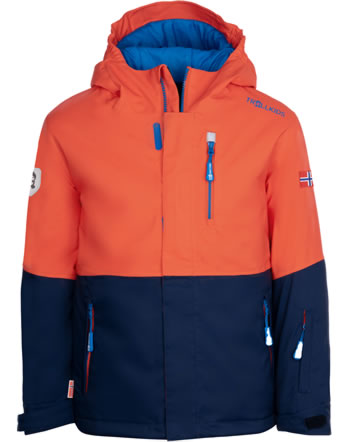 Trollkids Ski-/Winterjacke KIDS HALLINGDAL JACKET - Flame Orange/Navy