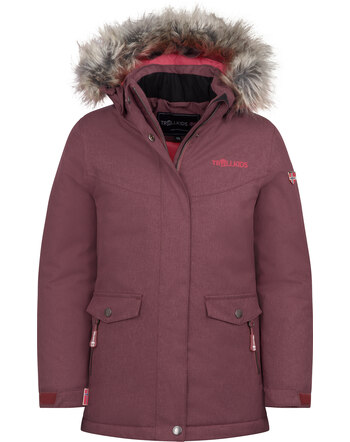 Trollkids Winterjacke/Mantel mit Kunstfellkapuze 'Girls Oslo Coat XT' - Frozen Berry